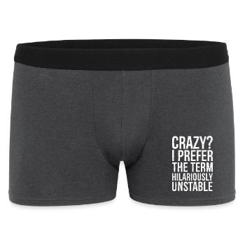 Fou, je préfère le terme hilarant et instable - Boxer Homme - charbon - Devant