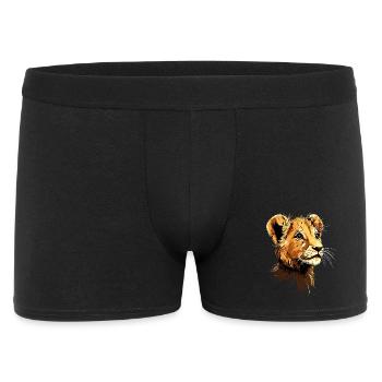 Crinière de Lion Jeune Lion Sauvage Petits Lions Mignons - Boxer Homme - noir - Devant