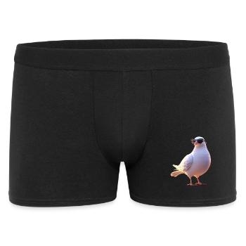 Taube Weiß Stadttaube Ringeltaube Weiße Tauben - Männer Boxer Shorts - Schwarz - Vorne