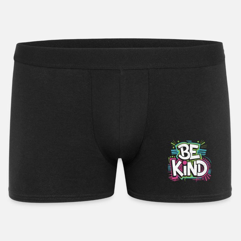 Be Kind - Neon! - Männer Boxer Shorts - Schwarz