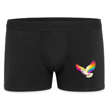 Taube Weiß Frieden Peace Ringeltaube Weiße Tauben - Männer Boxer Shorts - Schwarz - Vorne