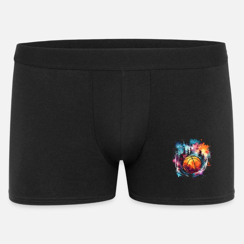Basketball Artwork - Männer Boxer Shorts - Schwarz