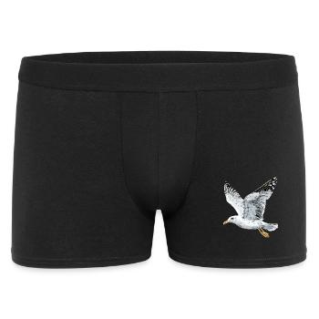 Seagull, Beach, Sea, North Sea, Baltic Sea, Herring Gull, Seagulls - Men's Boxer Shorts - black - Front