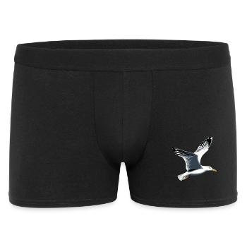 Seagull, Beach, Sea, North Sea, Baltic Sea, Herring Gull, Seagulls - Men's Boxer Shorts - black - Front
