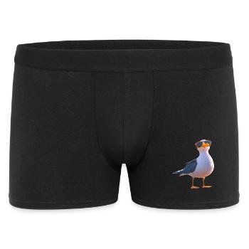 Seagull, Beach, Sea, North Sea, Baltic Sea, Herring Gull, Seagulls - Men's Boxer Shorts - black - Front