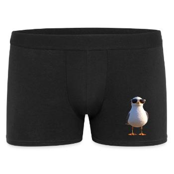 Seagull, Beach, Sea, North Sea, Baltic Sea, Herring Gull, Seagulls - Men's Boxer Shorts - black - Front