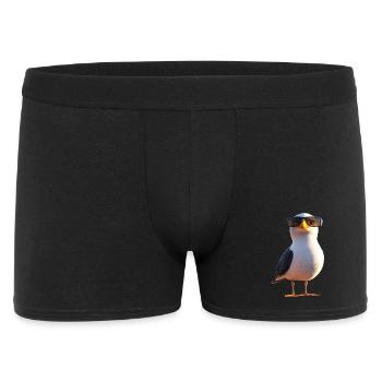 Seagull, Beach, Sea, North Sea, Baltic Sea, Herring Gull, Seagulls - Men's Boxer Shorts - black - Front
