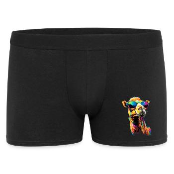 Chameau Dromadaire Camel de Bactriane Cadeau Chameaux - Boxer Homme - noir - Devant
