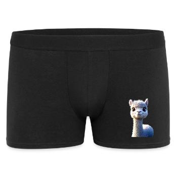 Alpaka Süßes Lama Farm Life Is Better With Alpakas - Männer Boxer Shorts - Schwarz - Vorne