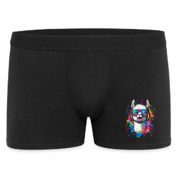 Alpaka Süßes Lama Farm Life Is Better With Alpakas - Männer Boxer Shorts - Schwarz - Vorne