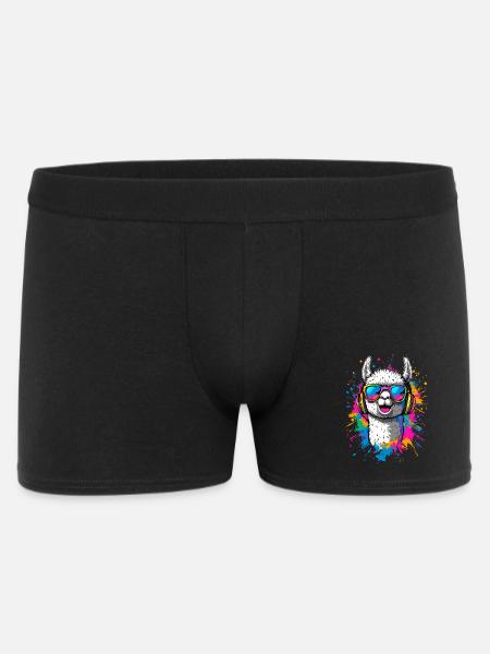 Alpaka Süßes Lama Farm Life Is Better With Alpakas - Männer Boxer Shorts - Schwarz