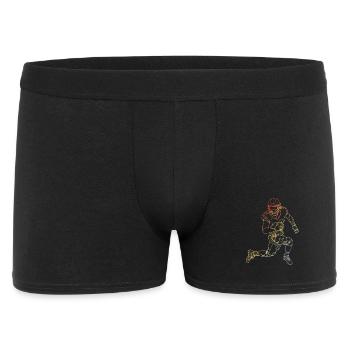 Vintage American Footballer Skizze - Männer Boxer Shorts - Schwarz - Vorne