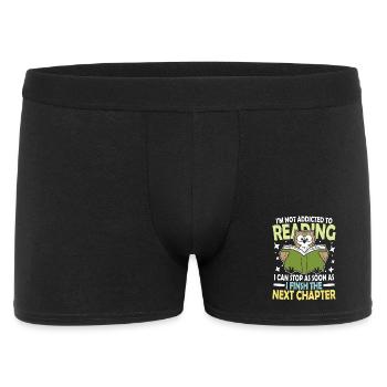 I m not addicted to reading I can quit as soon as - Männer Boxer Shorts - Schwarz - Vorne
