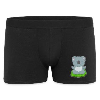 Koala Yoga Fitness Meditation - Männer Boxer Shorts - Schwarz - Vorne