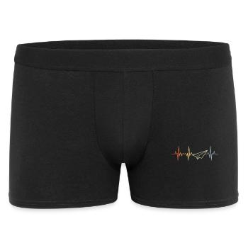 Paper airplane heart rate - Men's Boxer Shorts - black - Front