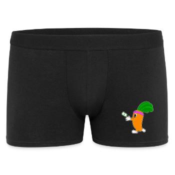 Karotte Jogger Joggen Sport - Männer Boxer Shorts - Schwarz - Vorne