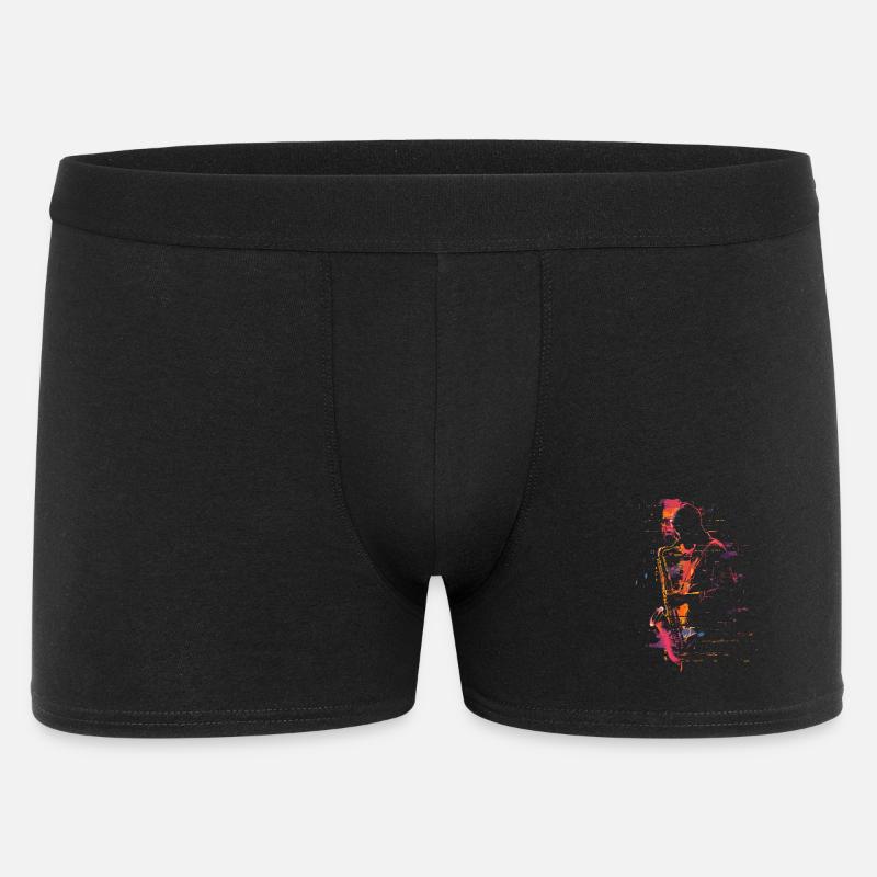 Saxophonist Synthwave - Männer Boxer Shorts - Schwarz