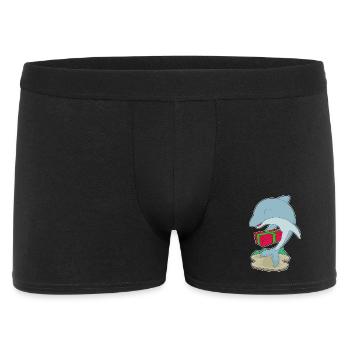 Dolphin Christmas Package - Men's Boxer Shorts - black - Front