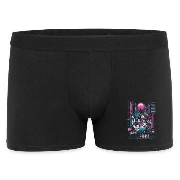 Cyberpunk Neon Tiger Futuristic Design - Men's Boxer Shorts - black - Front