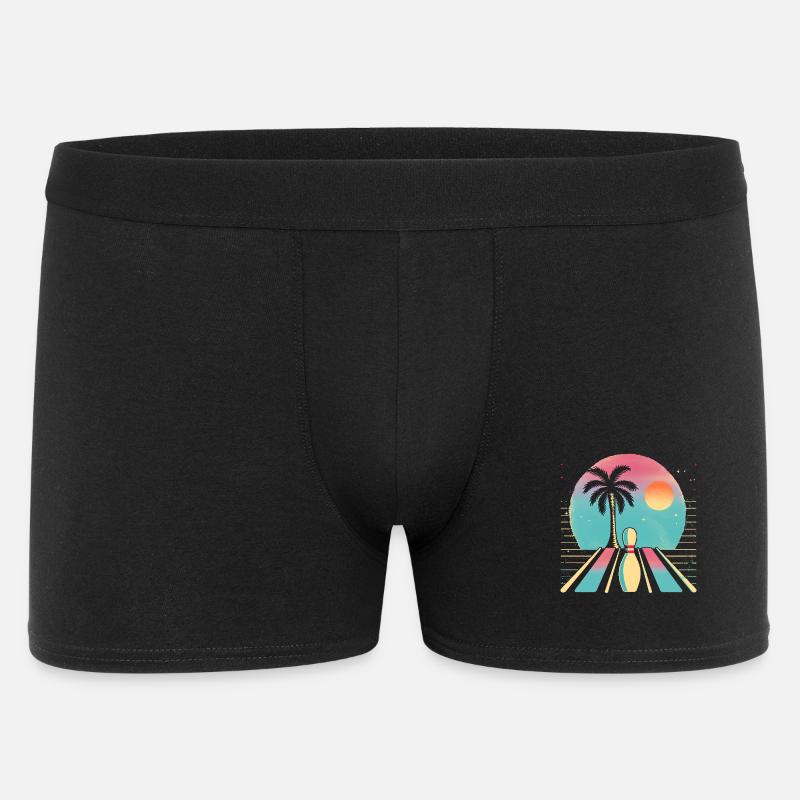 Oldschool Bowling - Männer Boxer Shorts - Schwarz