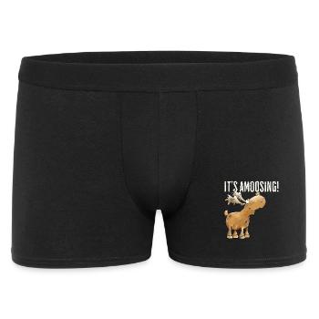 Droll orignal motif animal Scandinavie dicton d’orignal - Boxer Homme - noir - Devant