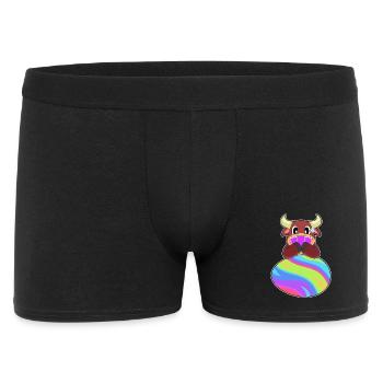 Stier Ostern Poker - Männer Boxer Shorts - Schwarz - Vorne