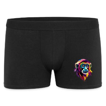 Singe Gibbon Main Blanche Gibbon Singe Mignon Lar Gibbons - Boxer Homme - noir - Devant
