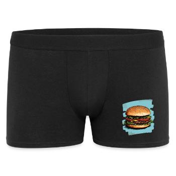 Burger Retro - Men's Boxer Shorts - black - Front