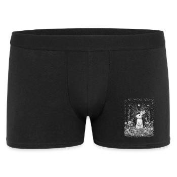 Boho Bunny Spring Bunny Motif Bohemian Cottagecore - Men's Boxer Shorts - black - Front
