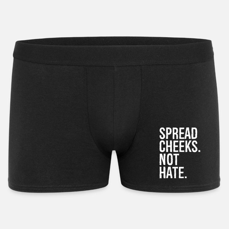 spread cheeks not hate - Men's Boxer Shorts - black
