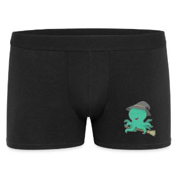 Octopus Witch Broom - Men's Boxer Shorts - black - Front