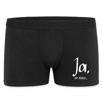 Ja, so isses ... - Männer Boxer Shorts - Schwarz - Vorne