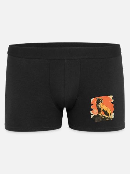 Lion from mountain Retro - Men's Boxer Shorts - black