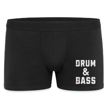 Drum and Bass - Rum und Arsch - Männer Boxer Shorts - Schwarz - Vorne
