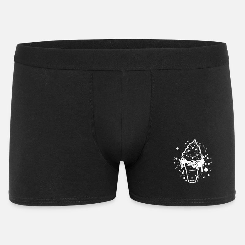 Softeis Skizze - Männer Boxer Shorts - Schwarz