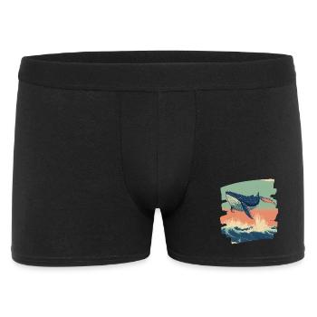 Whale - Men's Boxer Shorts - black - Front