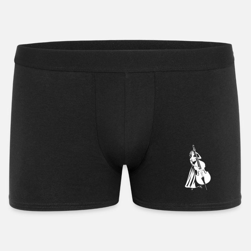 Contrebassiste élégant Contrebasse - Boxer Homme - noir