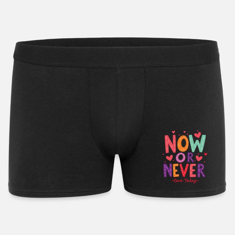 Jetzt oder Nie – Liebe heute! - Männer Boxer Shorts - Schwarz