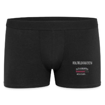 Holzbildhauerin Ausbildung Beruf Geschenk - Männer Boxer Shorts - Schwarz - Vorne
