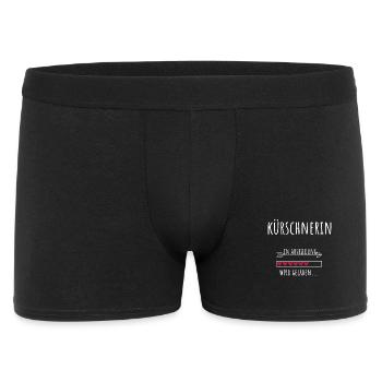 Kürschnerin Ausbildung Beruf Geschenk - Männer Boxer Shorts - Schwarz - Vorne