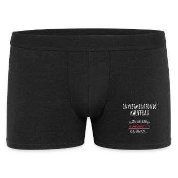 Investmentfondskauffrau Ausbildung Beruf Geschenk - Männer Boxer Shorts - Schwarz - Vorne