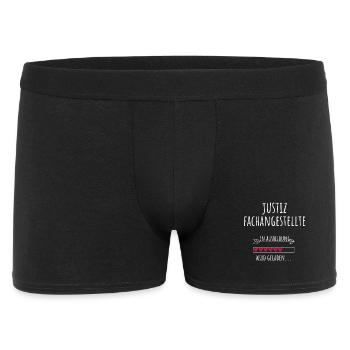 Justizfachangestellte Ausbildung Beruf Geschenk - Männer Boxer Shorts - Schwarz - Vorne