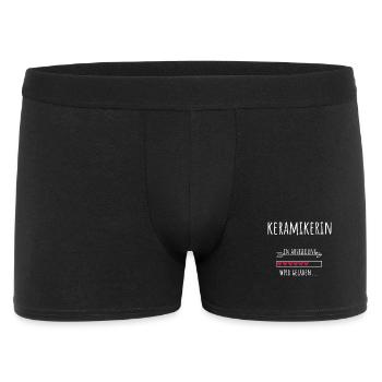 Keramikerin Ausbildung Beruf Geschenk - Männer Boxer Shorts - Schwarz - Vorne