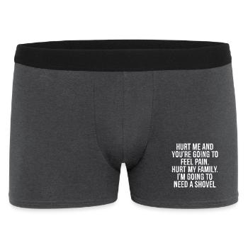 blesse-moi et tu vas ressentir de la douleur blesser la famille - Boxer Homme - charbon - Devant