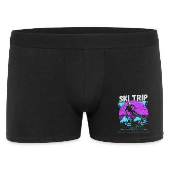 Ski Trip 2026 - Matching Family Snow Skiing - Men's Boxer Shorts - black - Front
