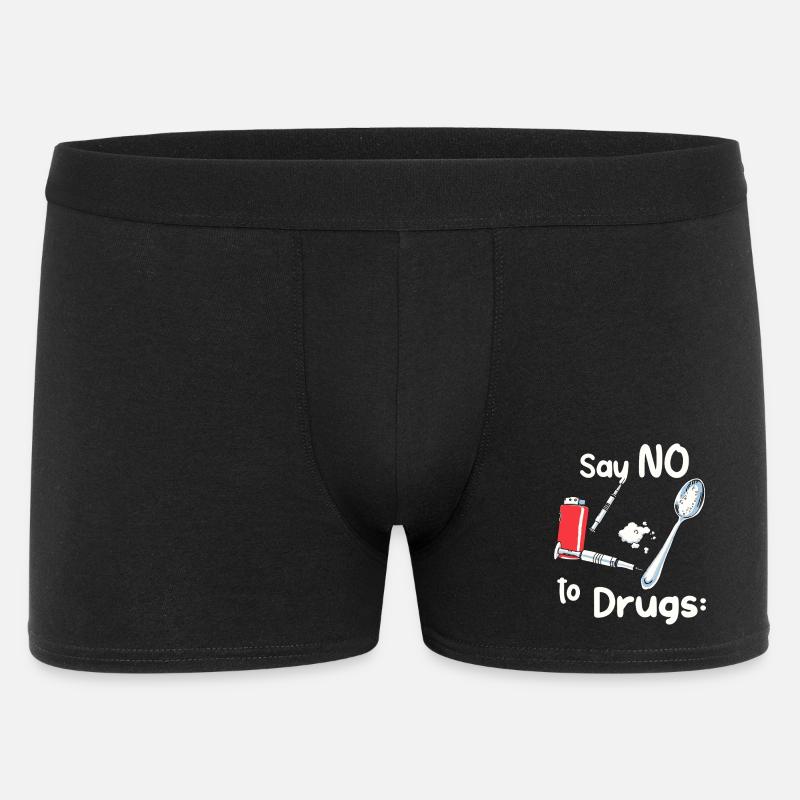 Sag NEIN zu Drogen - Männer Boxer Shorts - Schwarz