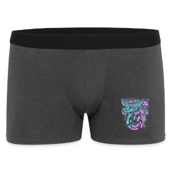 Smileys et texte phosphorescents - Boxer Homme - charbon - Devant