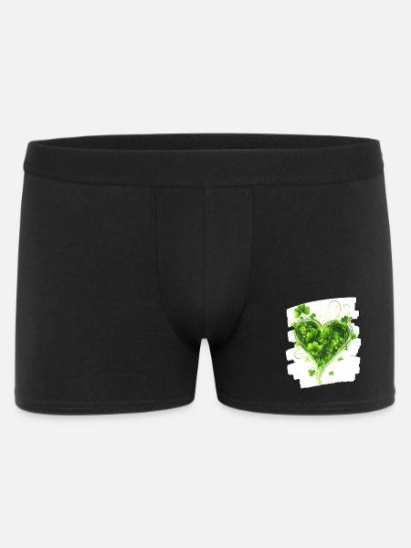 Saint-Patrick Shamrock Heart - Boxer Homme - noir