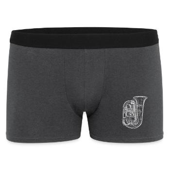 Tuba Sketch - Men's Boxer Shorts - charcoal grey - Front