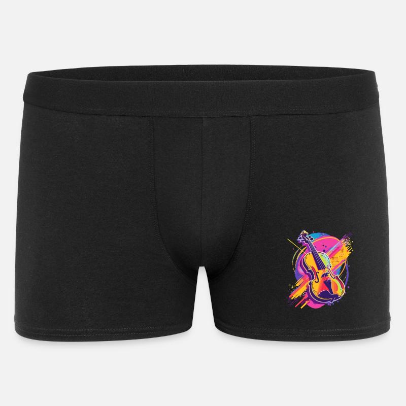 Dessin animé de violon - Boxer Homme - noir